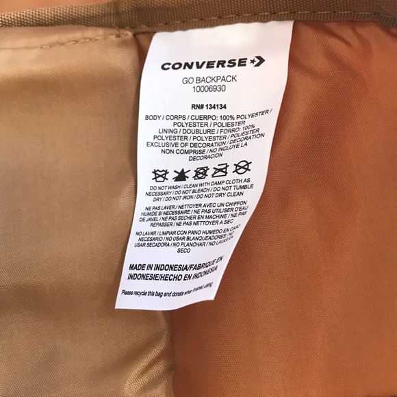 NWT Converse Go Backpack POP Yellow UNISEX AUTHENT - Picture 7 of 8